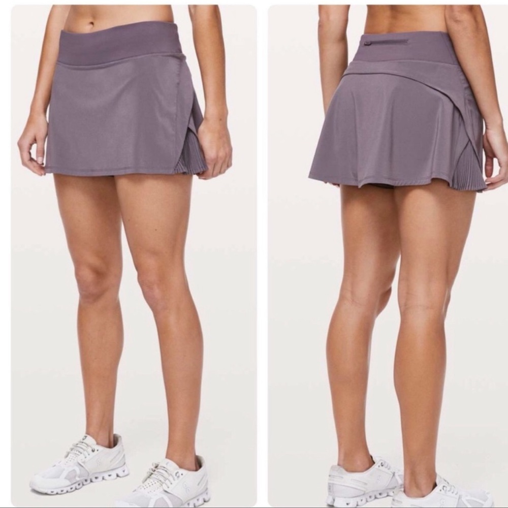 Lululemon Play Off the Pleats Skort in rare graphite purple